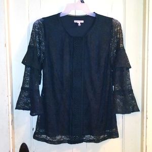 Isaac Mizrahi lacey blouse size M
